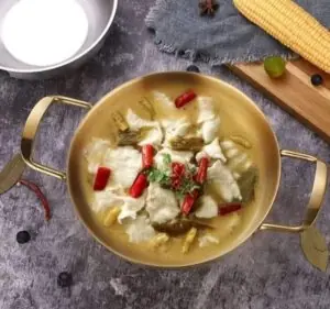 Gold stainless steel pan