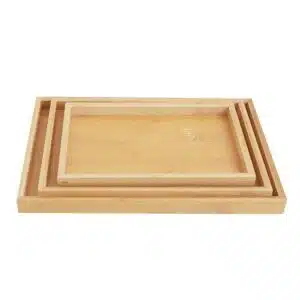 Wooden tray set