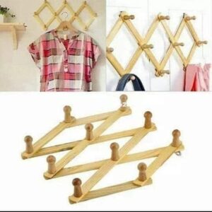 Wooden hanger with zipper