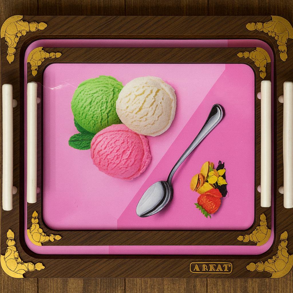 طقم صواني خشب ملون