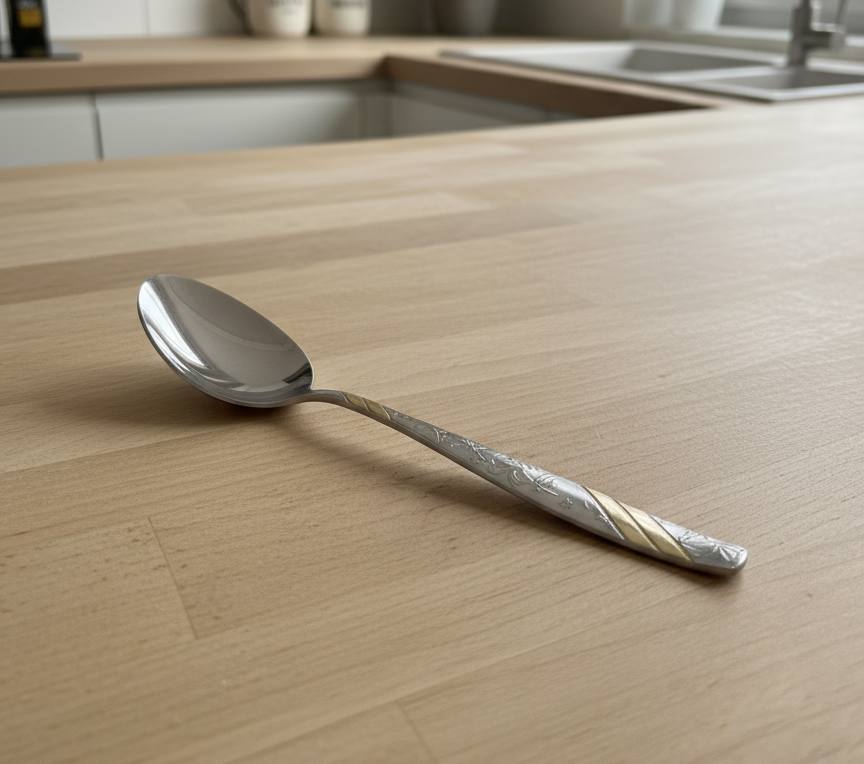 طقم معالق شوك مدهب