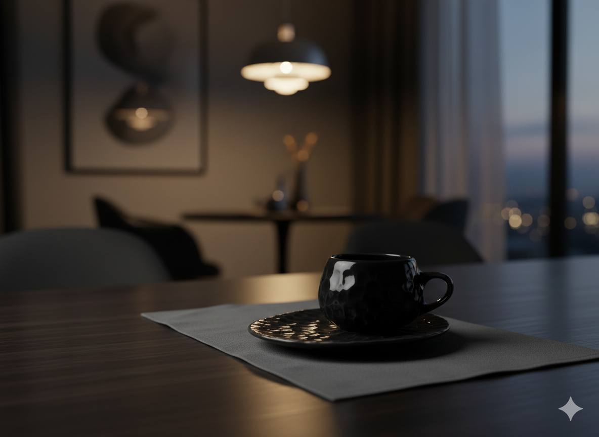 فنجان قهوه بابلز بالطبق