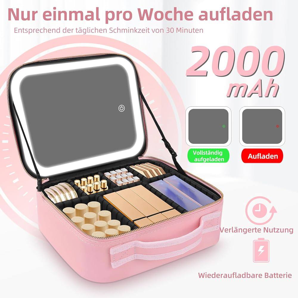 شنطه مكياج جلد